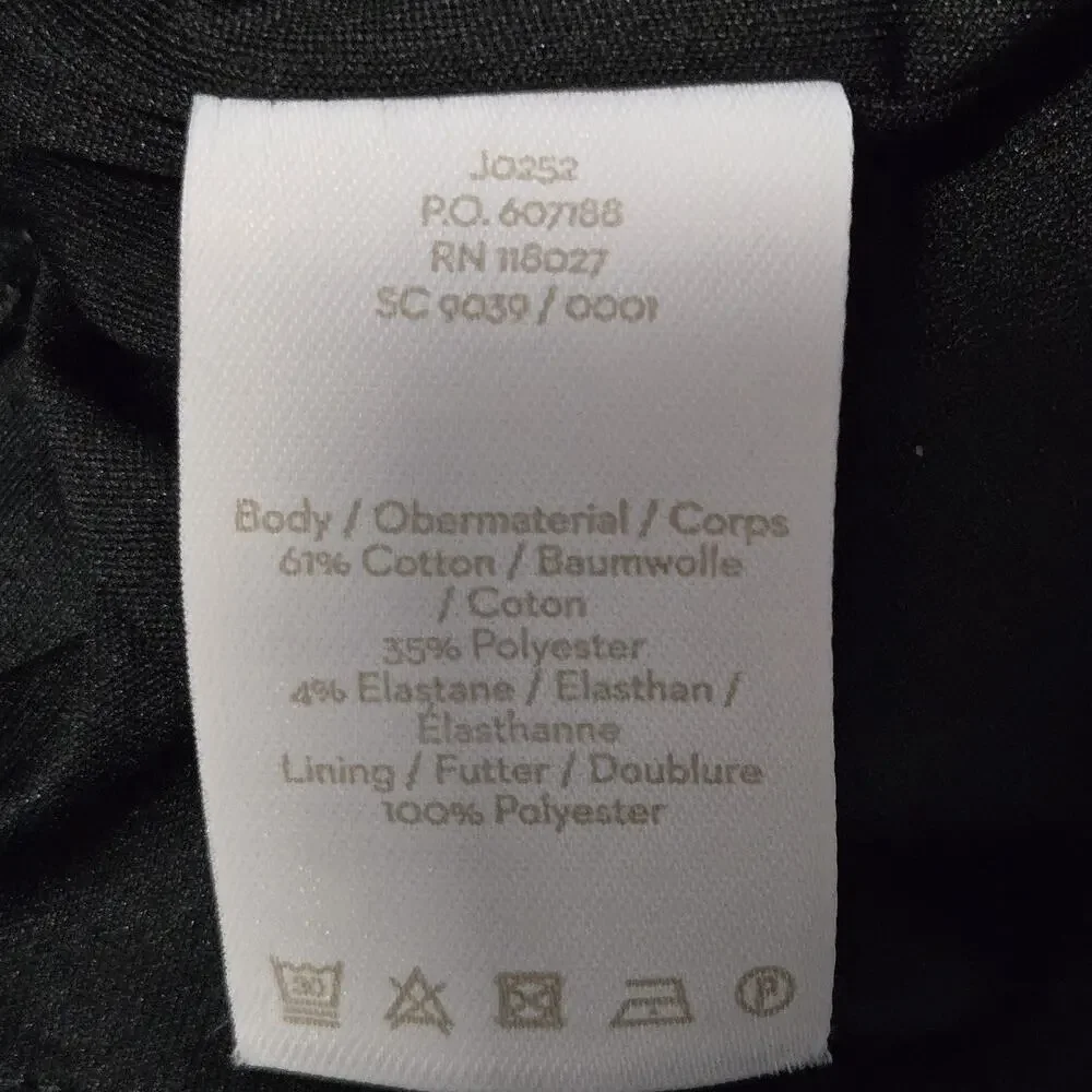 Boden Opal Jersey Dress Women 8P Petite Jacquard Houndstooth Mod Shift Mock Neck - Picture 11 of 12